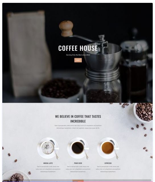Websites for Coffee Shops